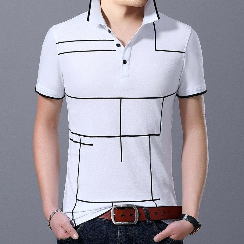 Herren-Poloshirt mit einfachen, geometrischen Mustern