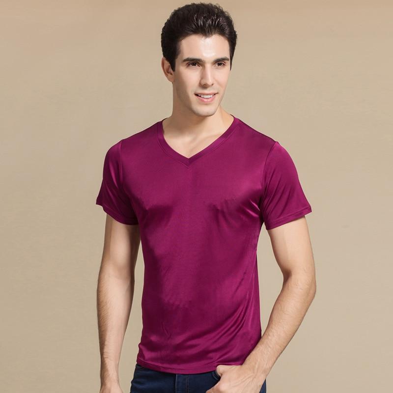 Slim Fit Herren-T-Shirt mit V-Ausschnitt