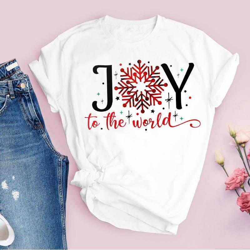 Damen-T-Shirt mit weihnachtlichem Print