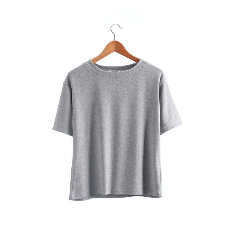 Einfarbiges Damen-T-Shirt