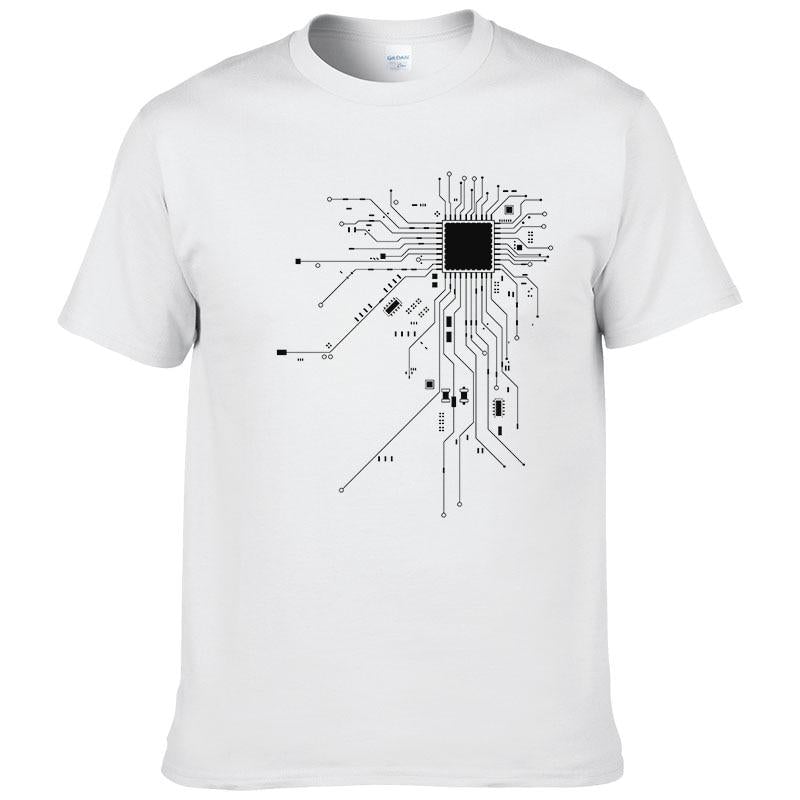 Herren T-Shirt mit minimalistischem Computer-Aufdruck