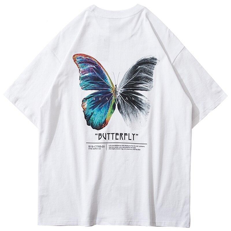 Herren T-Shirt mit Schmetterling-Print