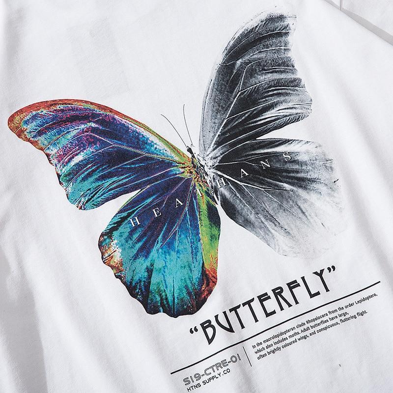 Herren T-Shirt mit Schmetterling-Print