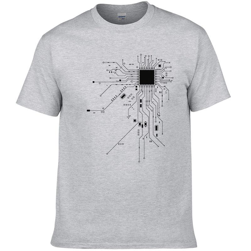 Herren T-Shirt mit minimalistischem Computer-Aufdruck