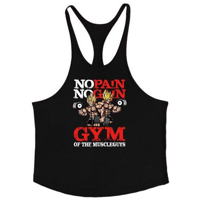 Tanktop für Herren mit No pain, No gain-Aufdruck