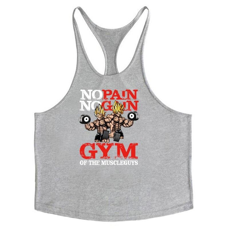 Tanktop für Herren mit No pain, No gain-Aufdruck