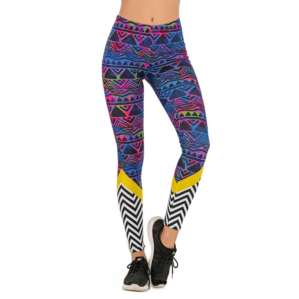 Bunt-gemusterte Leggings für Damen