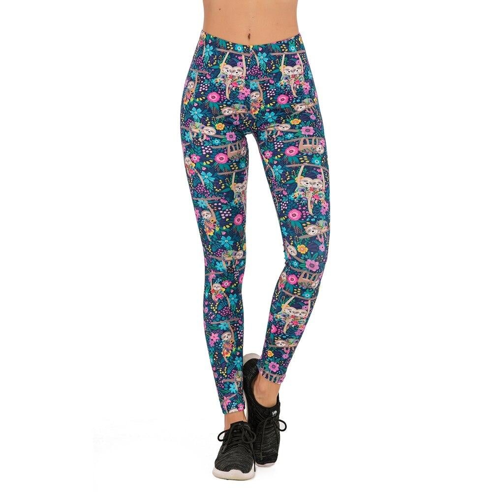 Bunt-gemusterte Leggings für Damen