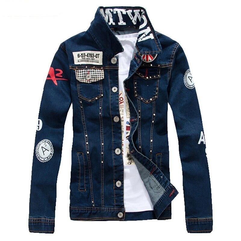 Herren Jeansjacke mit Patches