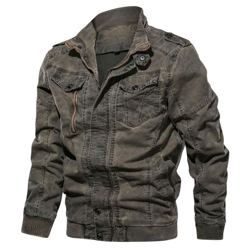 Herren-Jeansjacke mit Stehkragen