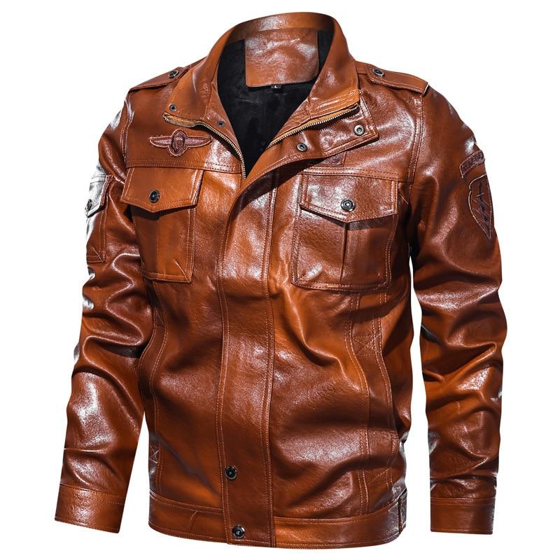 Herren Lederjacke mit Taschen