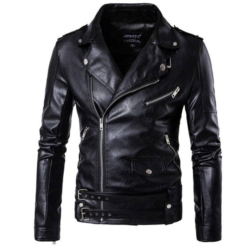 Herren Lederjacke mit Gürtel