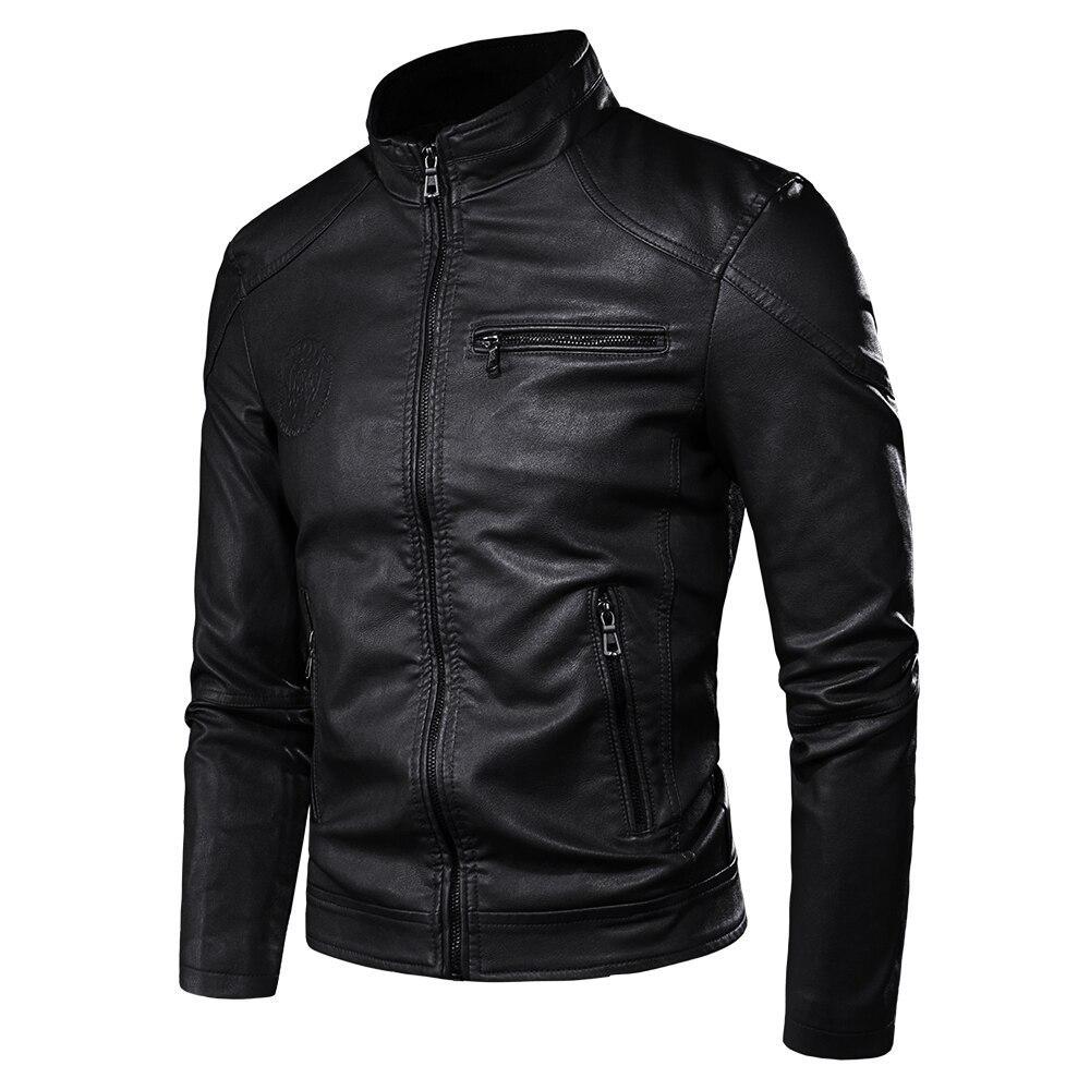 Herren Lederjacke mit Taschen