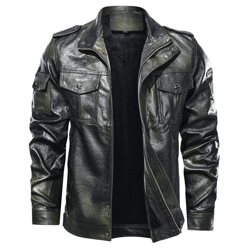 Herren Lederjacke mit Taschen