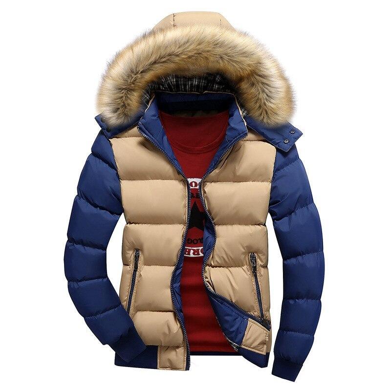 Herren Winterjacke mit bunten Ärmeln