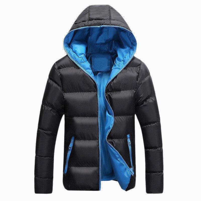 Herren Winterjacke mit farbigem Besatz