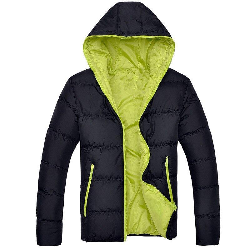 Herren Winterjacke mit farbigem Besatz