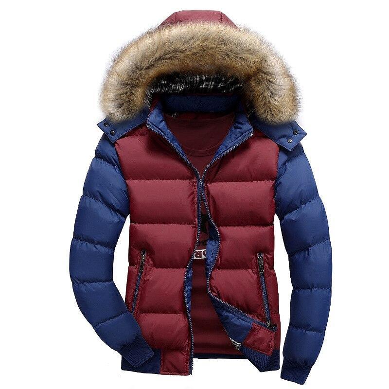 Herren Winterjacke mit bunten Ärmeln