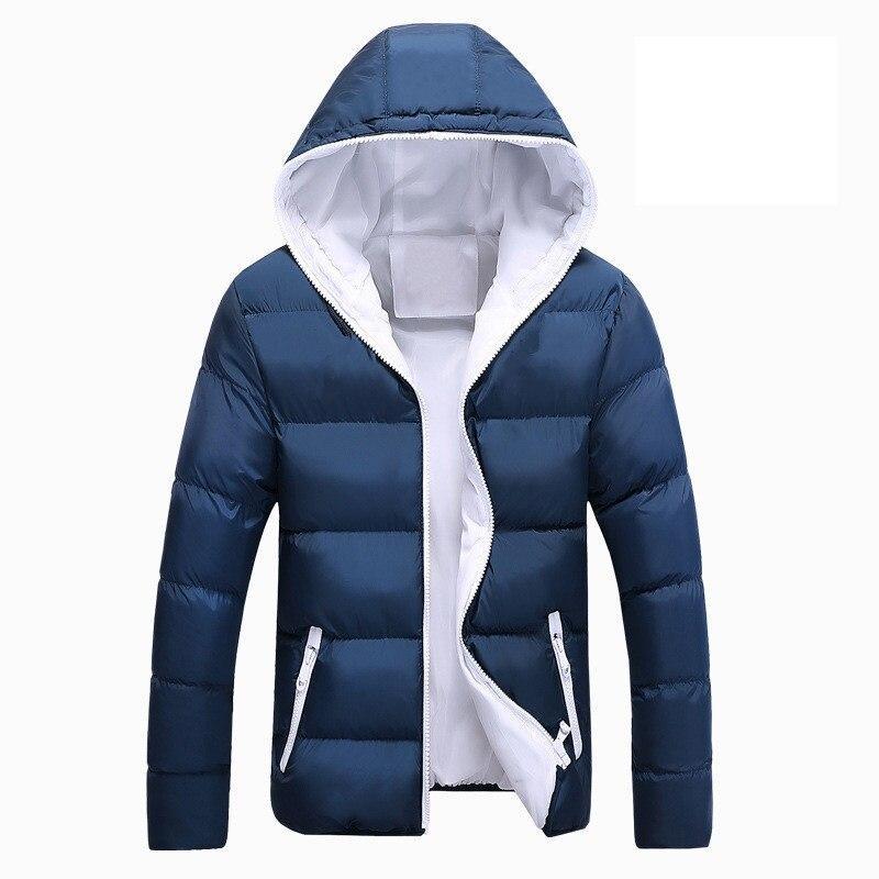 Herren Winterjacke mit farbigem Besatz