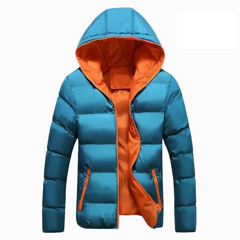 Herren Winterjacke mit farbigem Besatz