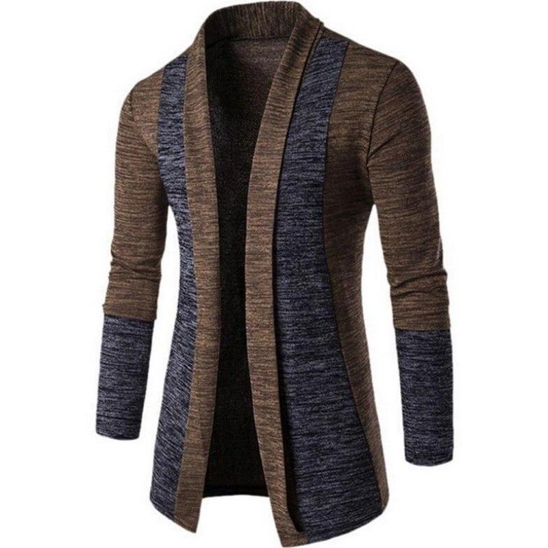 Zweifarbige Strickjacke für Herren