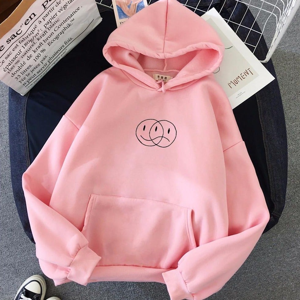 Damen-Sweatshirt mit Emoticons