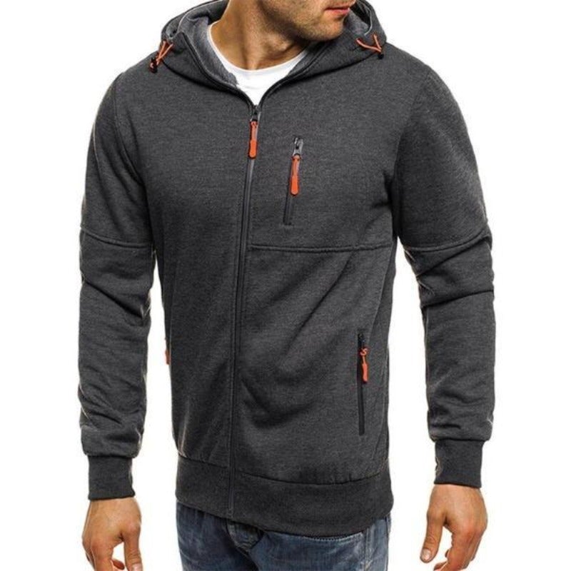 Herren-Sweatshirt mit Reißverschluss und Taschen