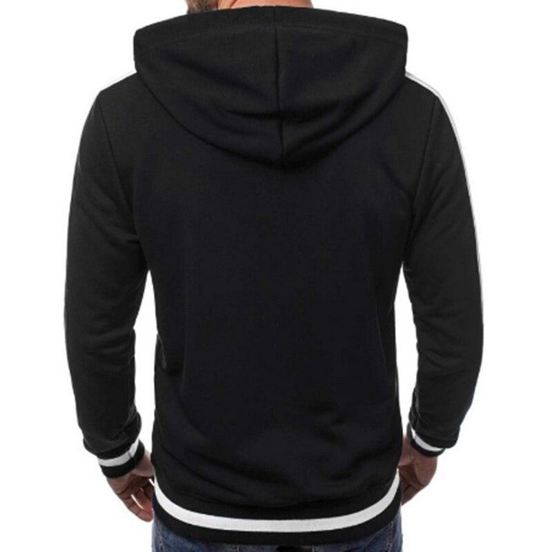 Herren-Sweatshirt mit Reißverschluss und weißem Rand