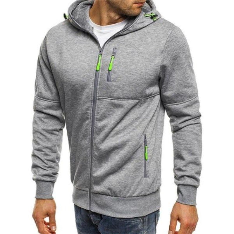 Herren-Sweatshirt mit Reißverschluss und Taschen