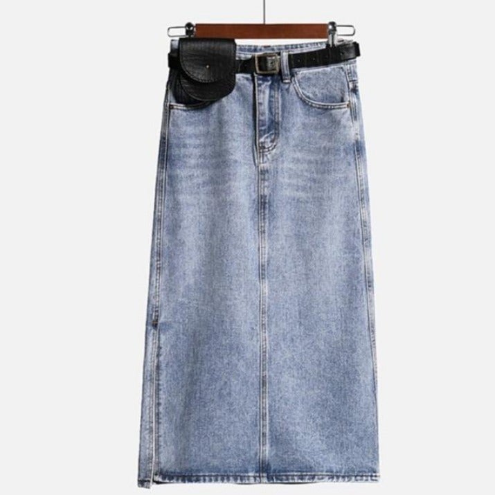 Jeansrock mit Gürtel