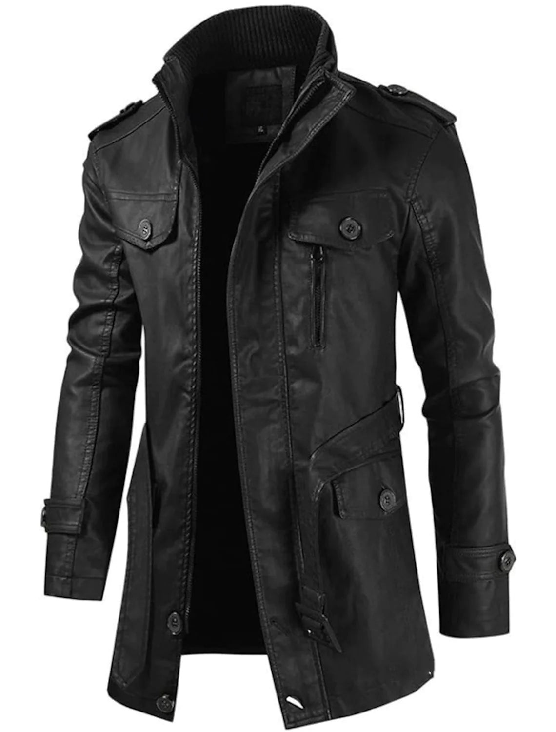 Kenneth | Trenchcoat Herren | Schwarze Jacke