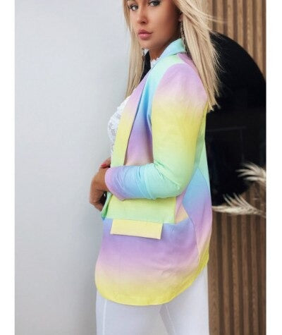 Langärmeliger Tie-Dye-Blazer für Frauen